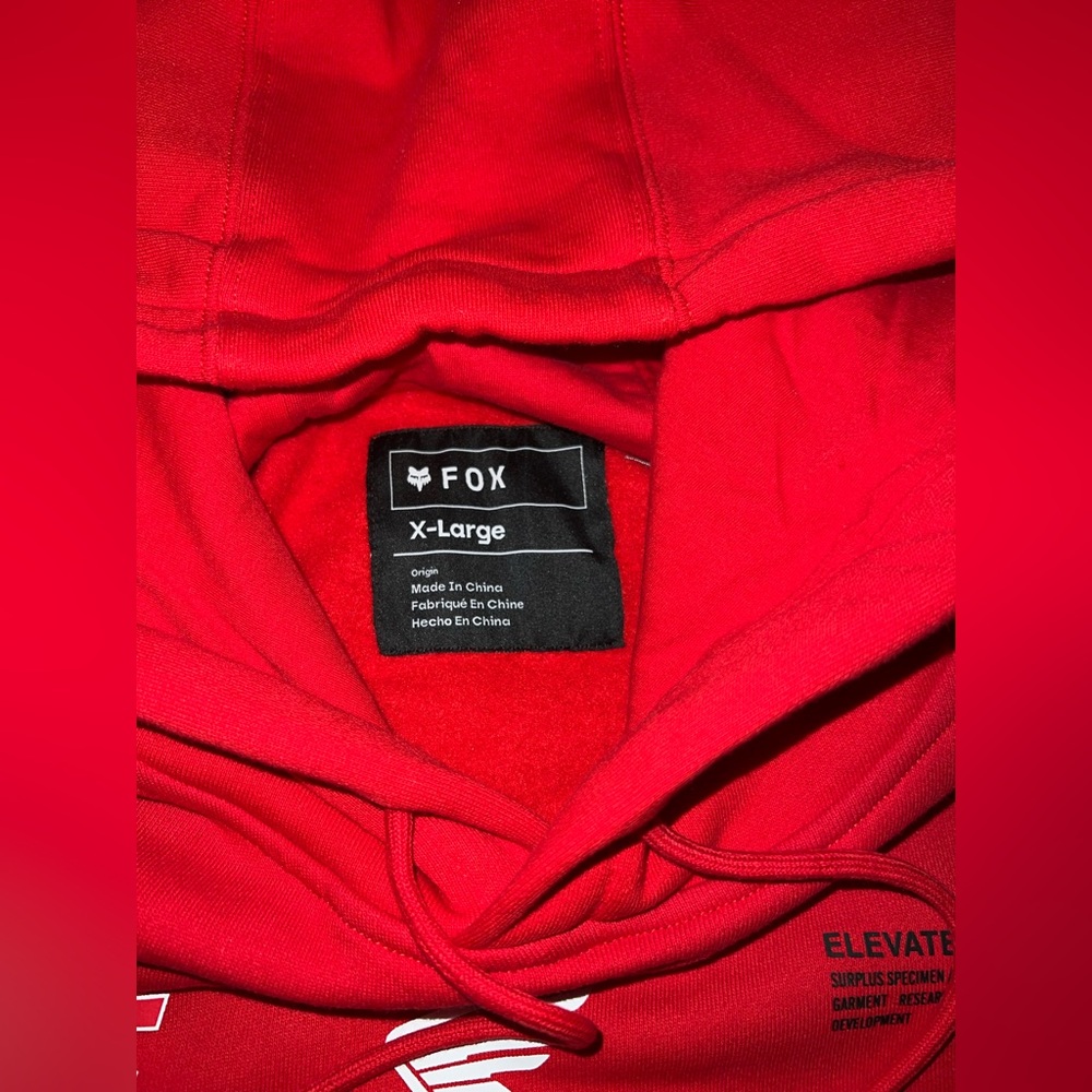 NWT Men’s Size XL Fox Racing Pullover Fleece Hoodie. - Picture 5 of 8